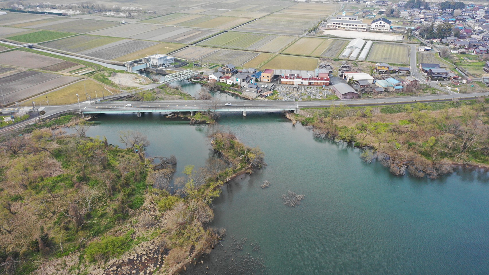 【高島市】『金丸川河口』の釣り場の様子
